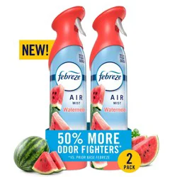 Febreze Air Mist, Air Freshener Spray, Odor Fighting Room Spray, Watermelon Scent, 8.1oz, 2ct