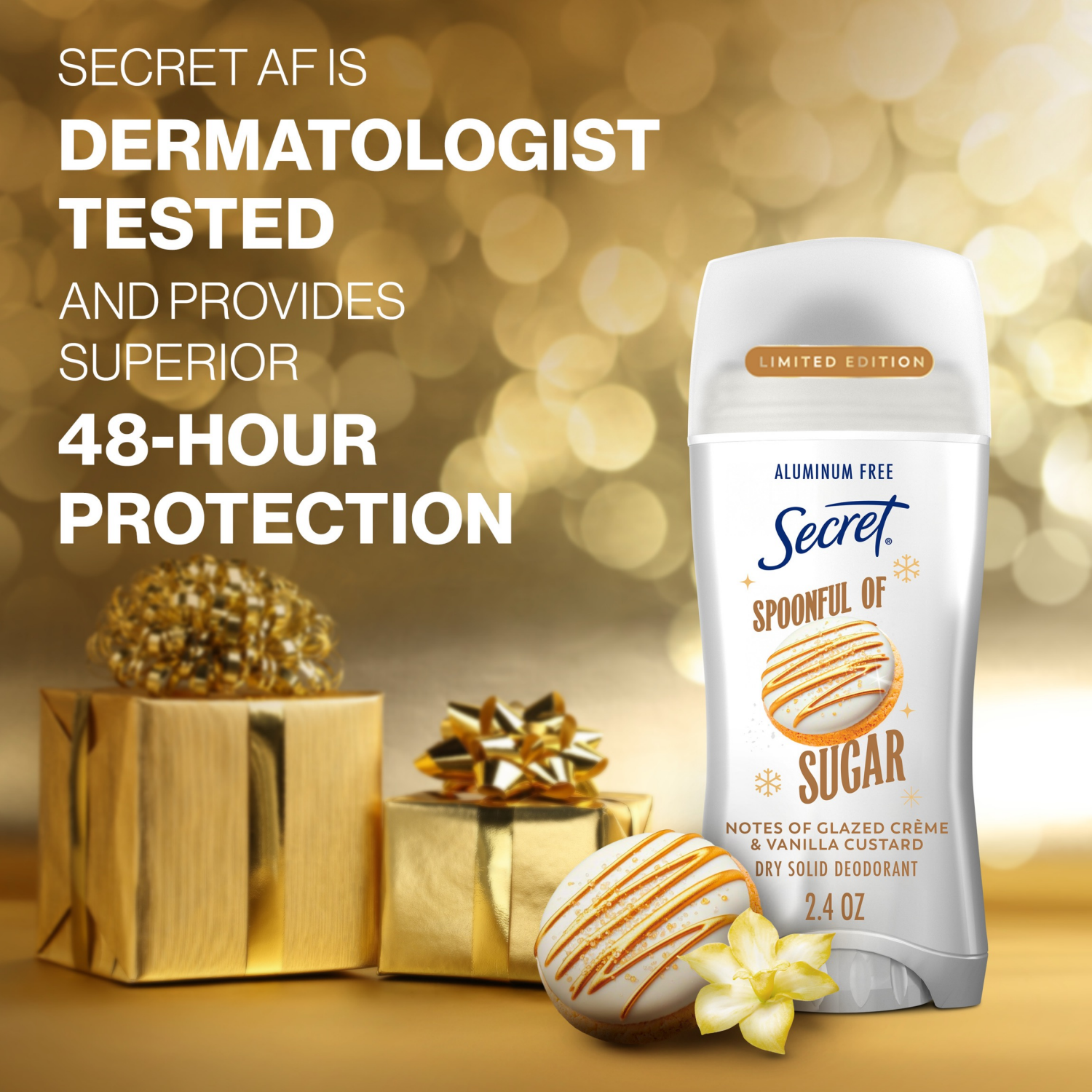 slide 2 of 7, Secret Aluminum Free Deodorant for Women, Spoonful of Sugar 2.4 oz, 2.4 oz