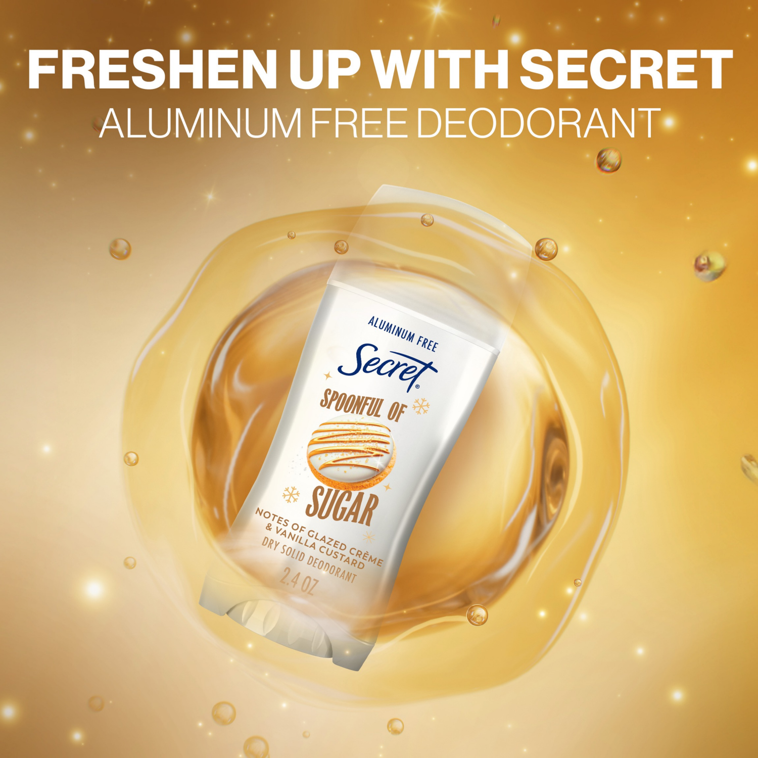 slide 4 of 7, Secret Aluminum Free Deodorant for Women, Spoonful of Sugar 2.4 oz, 2.4 oz