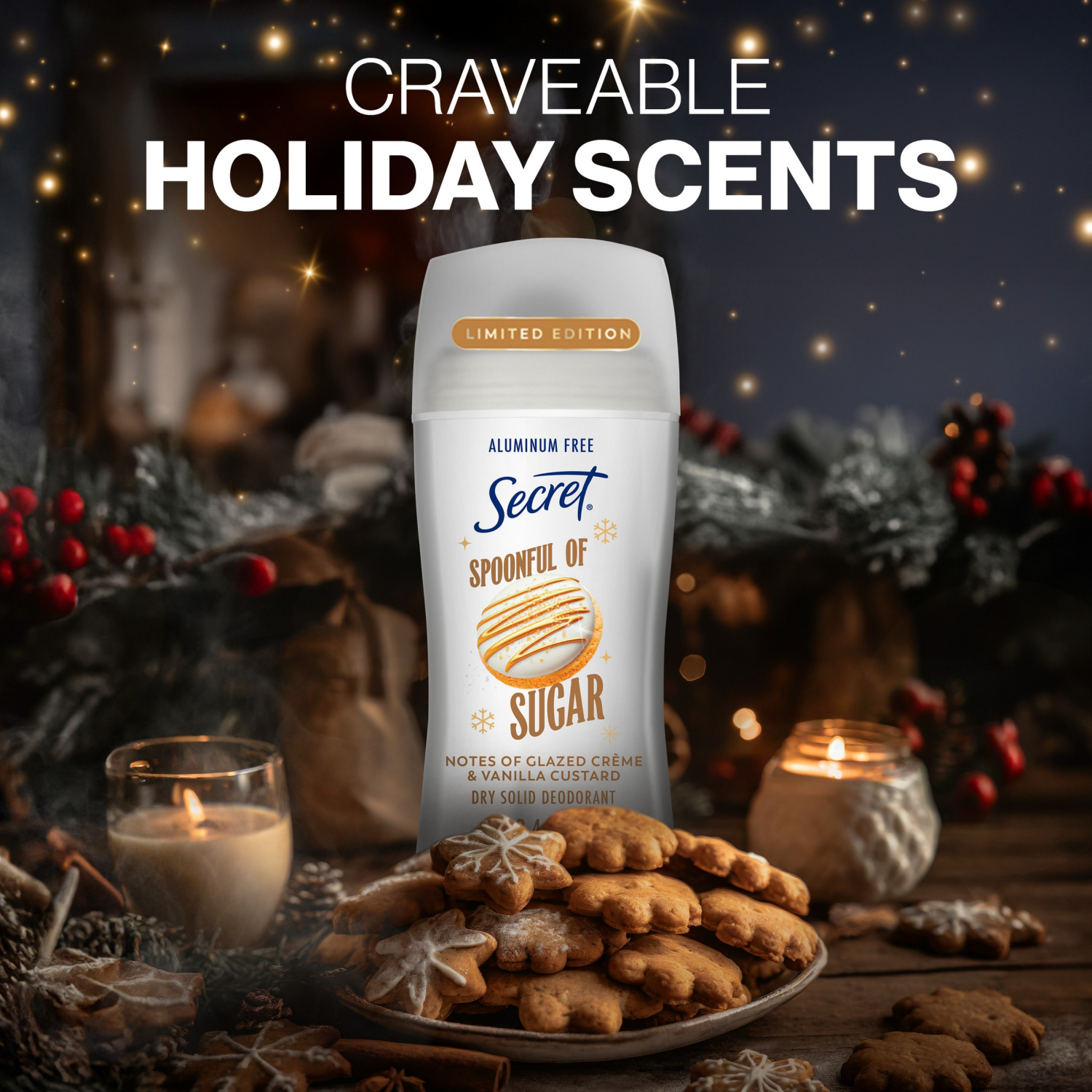 slide 5 of 7, Secret Aluminum Free Deodorant for Women, Spoonful of Sugar 2.4 oz, 2.4 oz