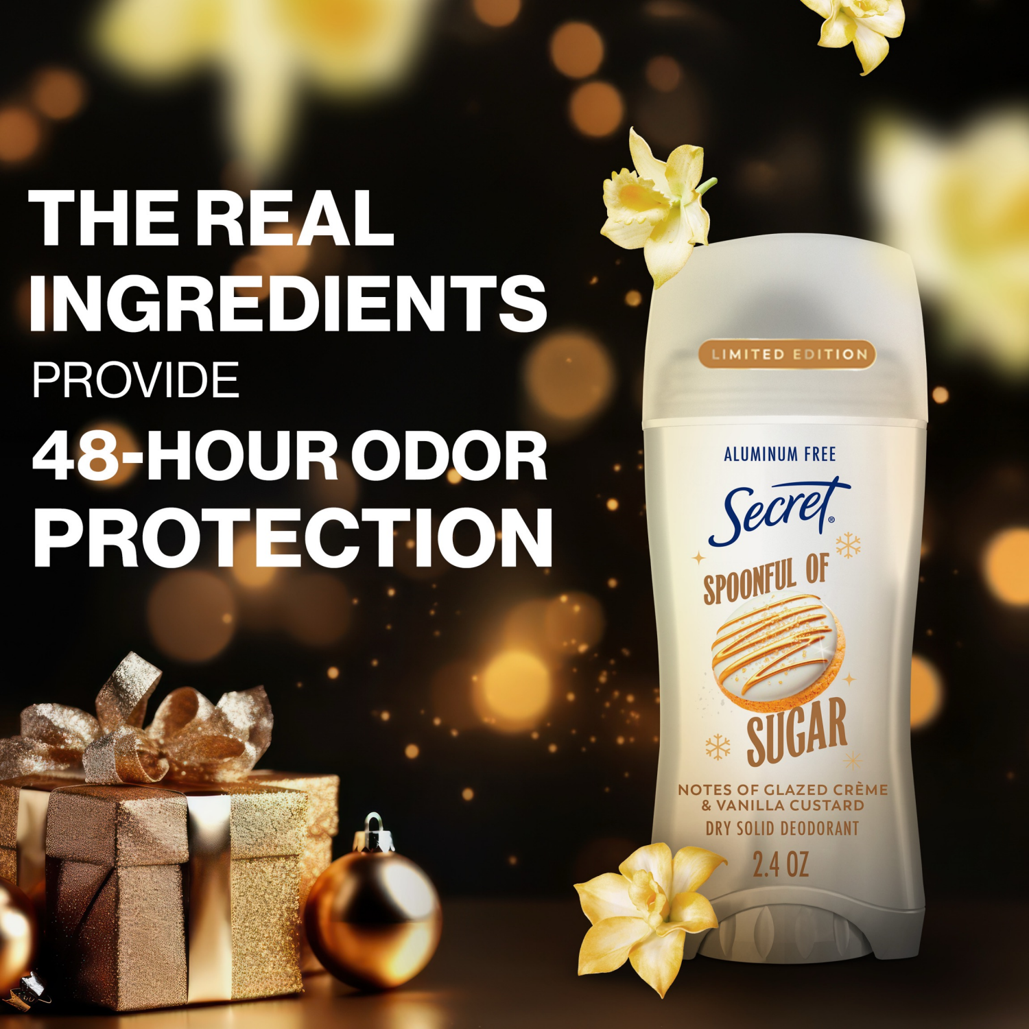 slide 7 of 7, Secret Aluminum Free Deodorant for Women, Spoonful of Sugar 2.4 oz, 2.4 oz