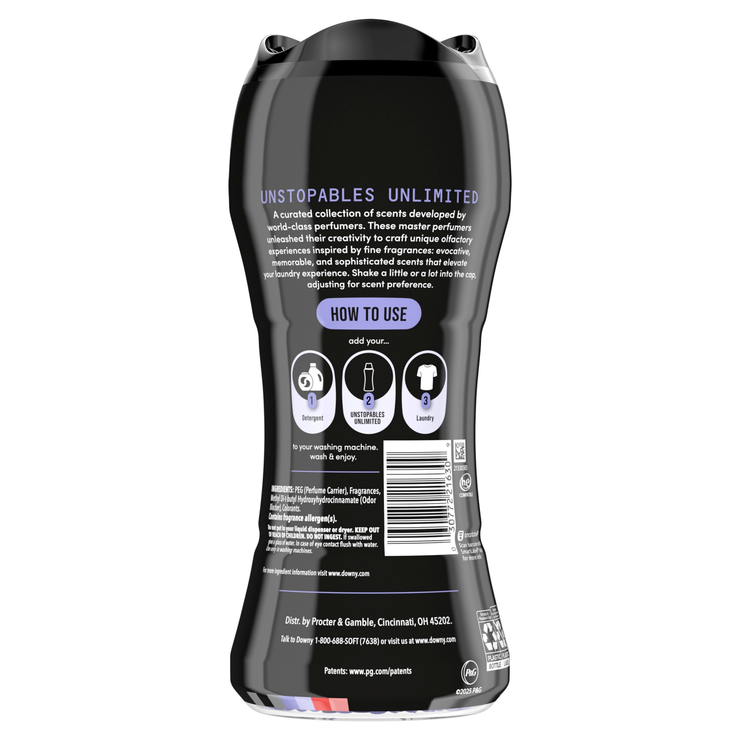 slide 3 of 8, Downy Unstopables Unlimited Collection In-Wash Laundry Scent Booster Beads, No. 37, 10.7OZ, Fine Fragrance and All - Day Freshness, 10.7 oz