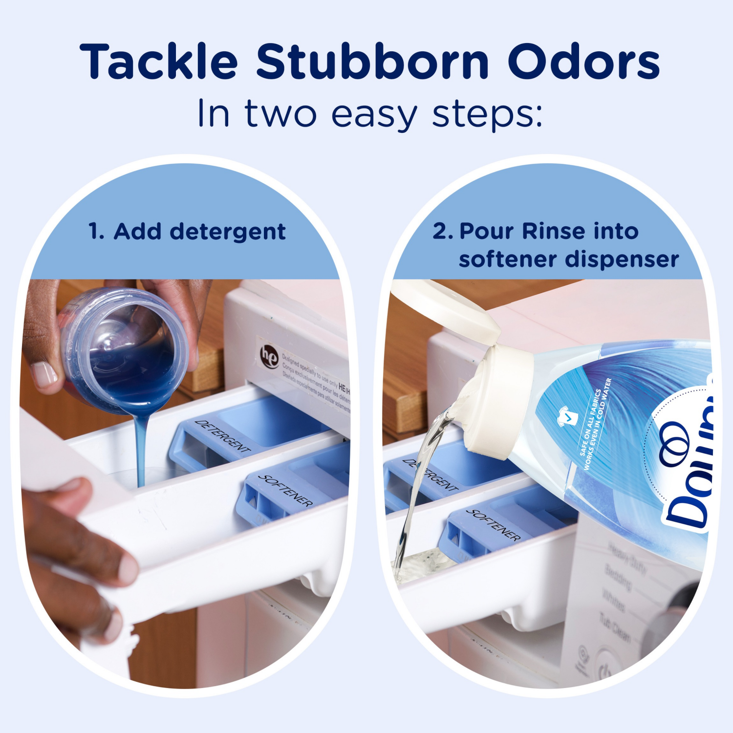 slide 5 of 8, Downy Rinse Laundry Odor Remover, Ocean Mist Scent, 36.7 FL OZ, Fabric Softener and Laundry Odor Removal Rinse, 36.7 fl oz