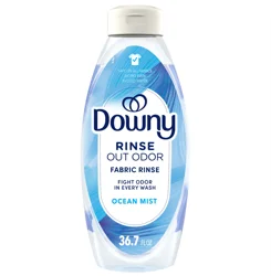 Downy Rinse Laundry Odor Remover, Ocean Mist Scent, 36.7 FL OZ, Fabric Softener and Laundry Odor Removal Rinse