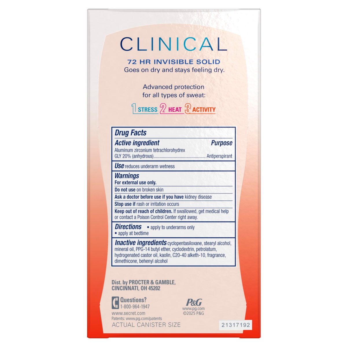 slide 5 of 8, Secret Clinical Strength Antiperspirant and Deodorant for Women, Pro-Hyaluronic Acid, 1.6 oz, 1.6 oz