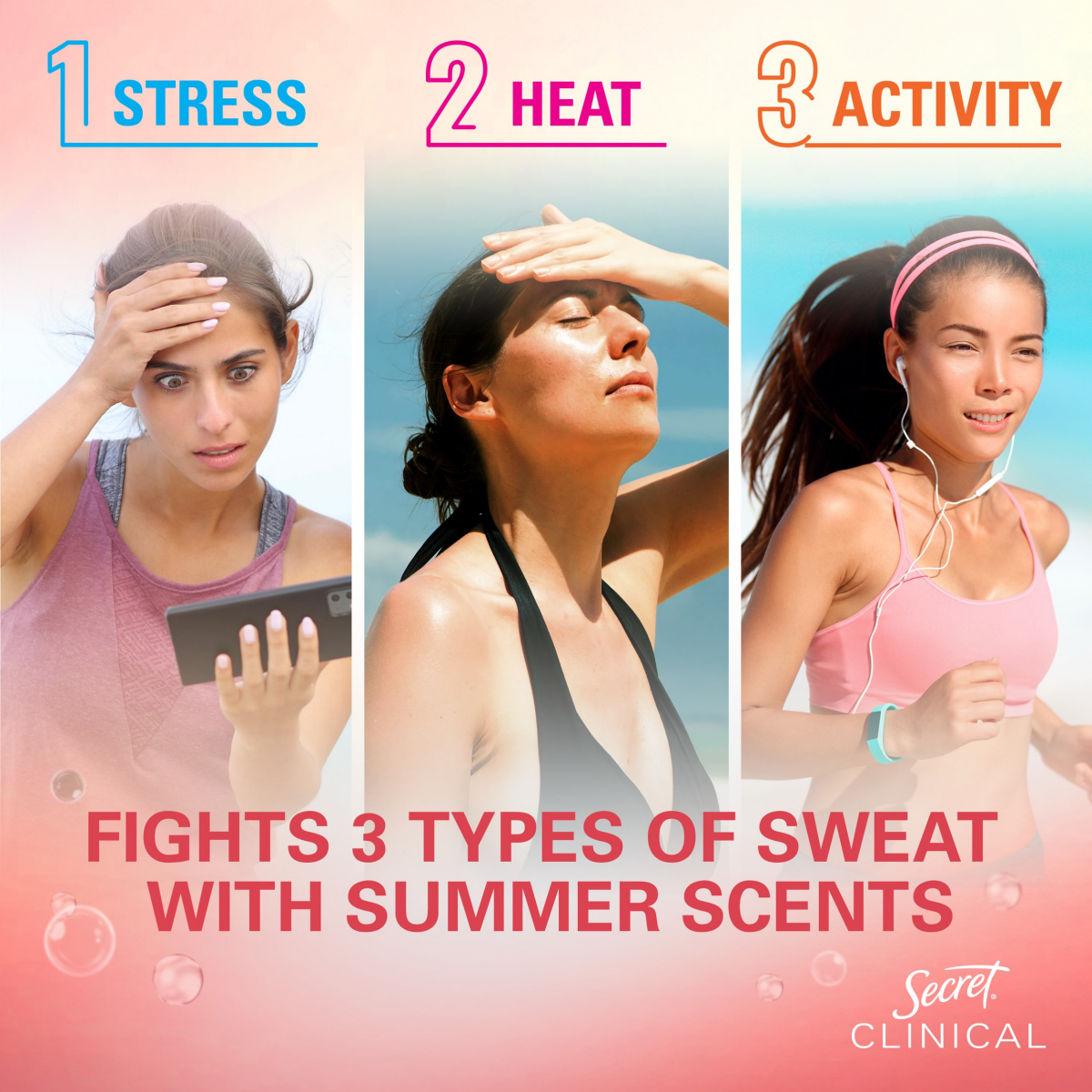 slide 8 of 8, Secret Clinical Strength Antiperspirant and Deodorant for Women, Pro-Hyaluronic Acid, 1.6 oz, 1.6 oz