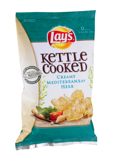 slide 1 of 6, Lay's Lays Lay's Kettle Cooked Creamy Mediterranean Herb Flavored Potato Chips, 8.5 oz