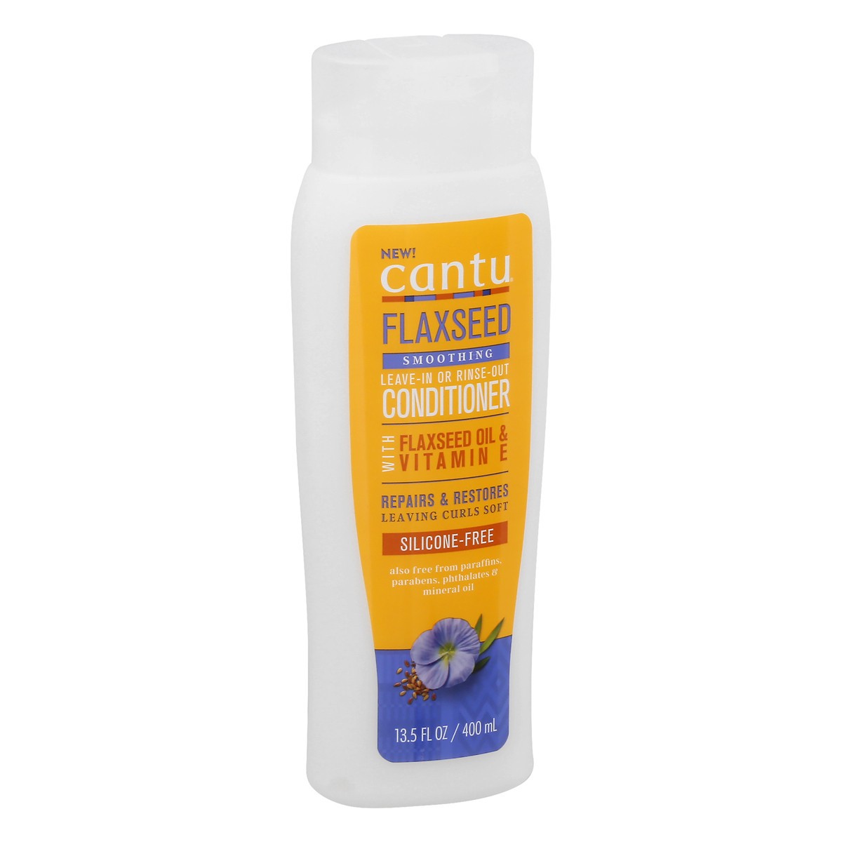 slide 5 of 12, Cantu Smoothing Leave-In or Rinse-Out Flaxseed Conditioner 13.5 oz, 12 oz