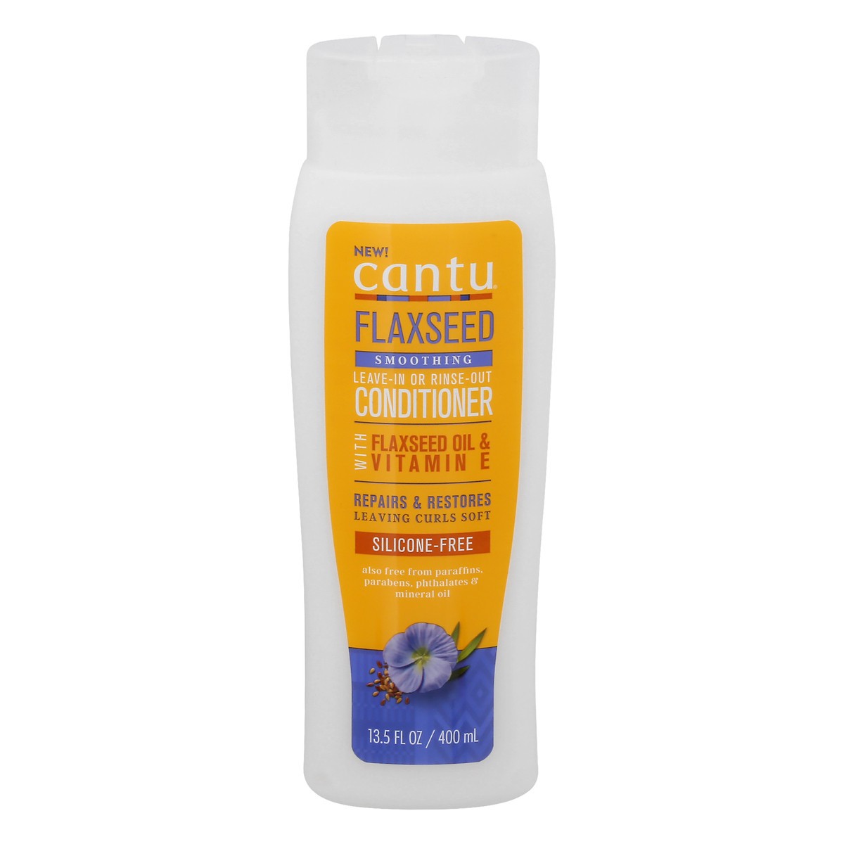 slide 1 of 12, Cantu Smoothing Leave-In or Rinse-Out Flaxseed Conditioner 13.5 oz, 12 oz