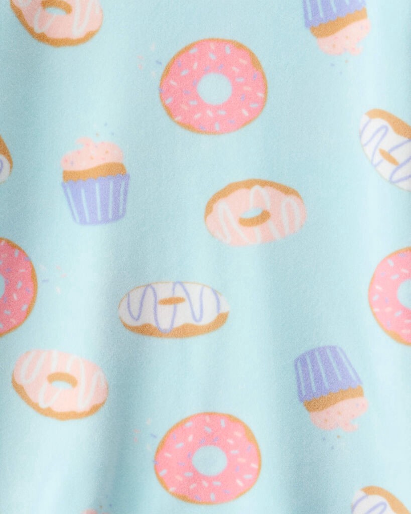 slide 2 of 2, Carter's Carters Girls Donut Print DreamPlush Long-Sleeve Snug Fit 2-Piece Pajamas - Blue Blue 10, 2 pc