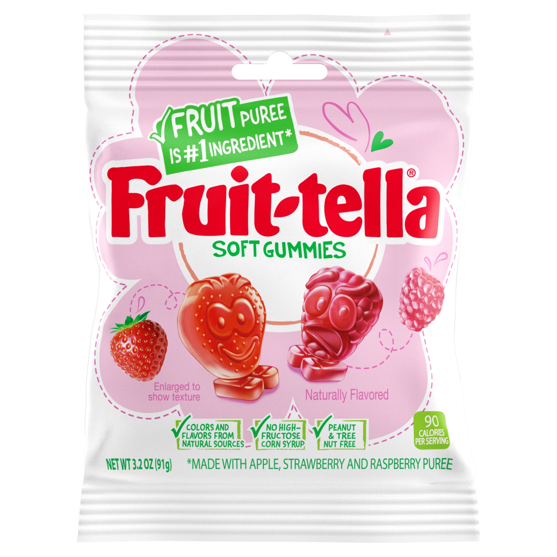 slide 1 of 1, Fruittella Gummies Strawberry and Raspberry, 3.2 oz