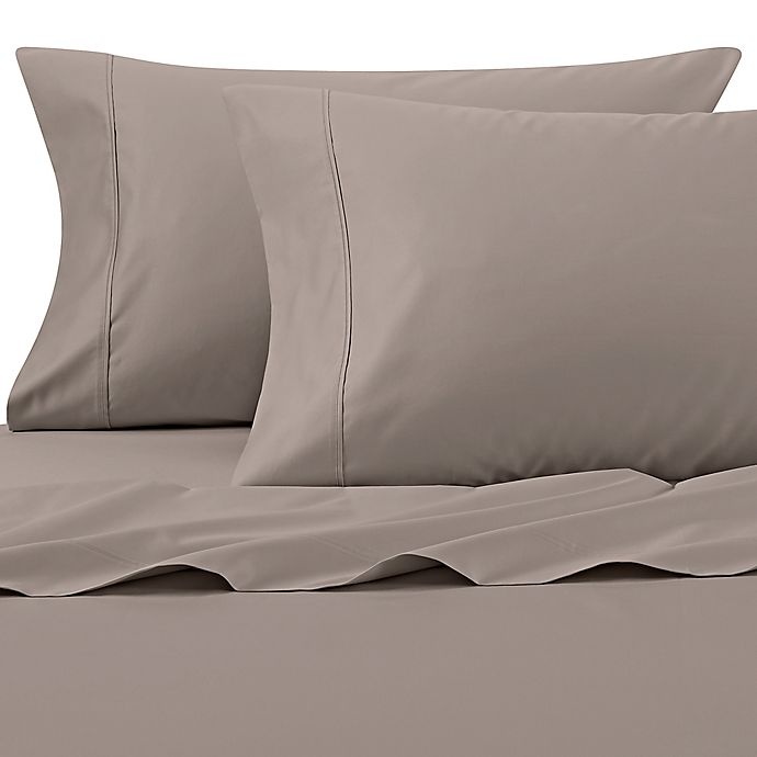 slide 1 of 5, Wamsutta PimaCott Solid 625-Thread-Count Full Sheet Set - Clay, 1 ct