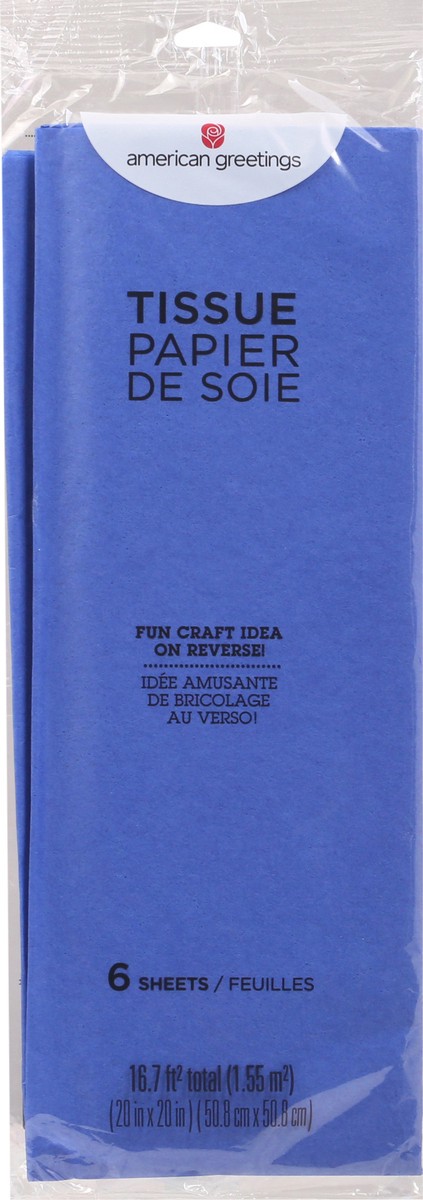 slide 1 of 9, American Greetings Tissue Paper, Blue, 1 ct