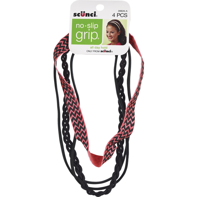 slide 1 of 2, scünci Headbands 4 ea, 4 ct