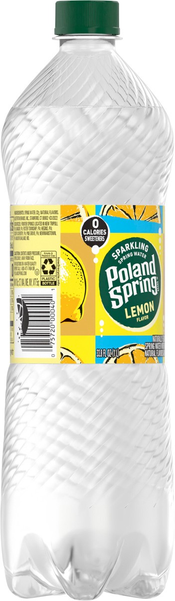 slide 8 of 10, Poland Spring Sparkling Water, Lively Lemon- 33.8 oz, 33.8 oz