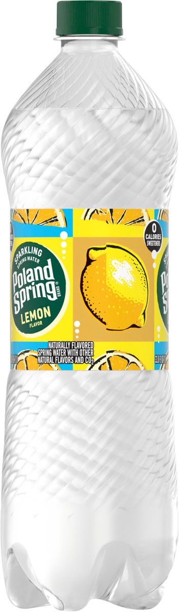 slide 9 of 10, Poland Spring Sparkling Water, Lively Lemon- 33.8 oz, 33.8 oz