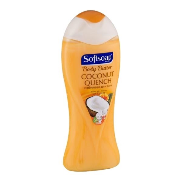 slide 1 of 2, Softsoap Moisturizing Coconut Island Quench Body Wash, 15 oz