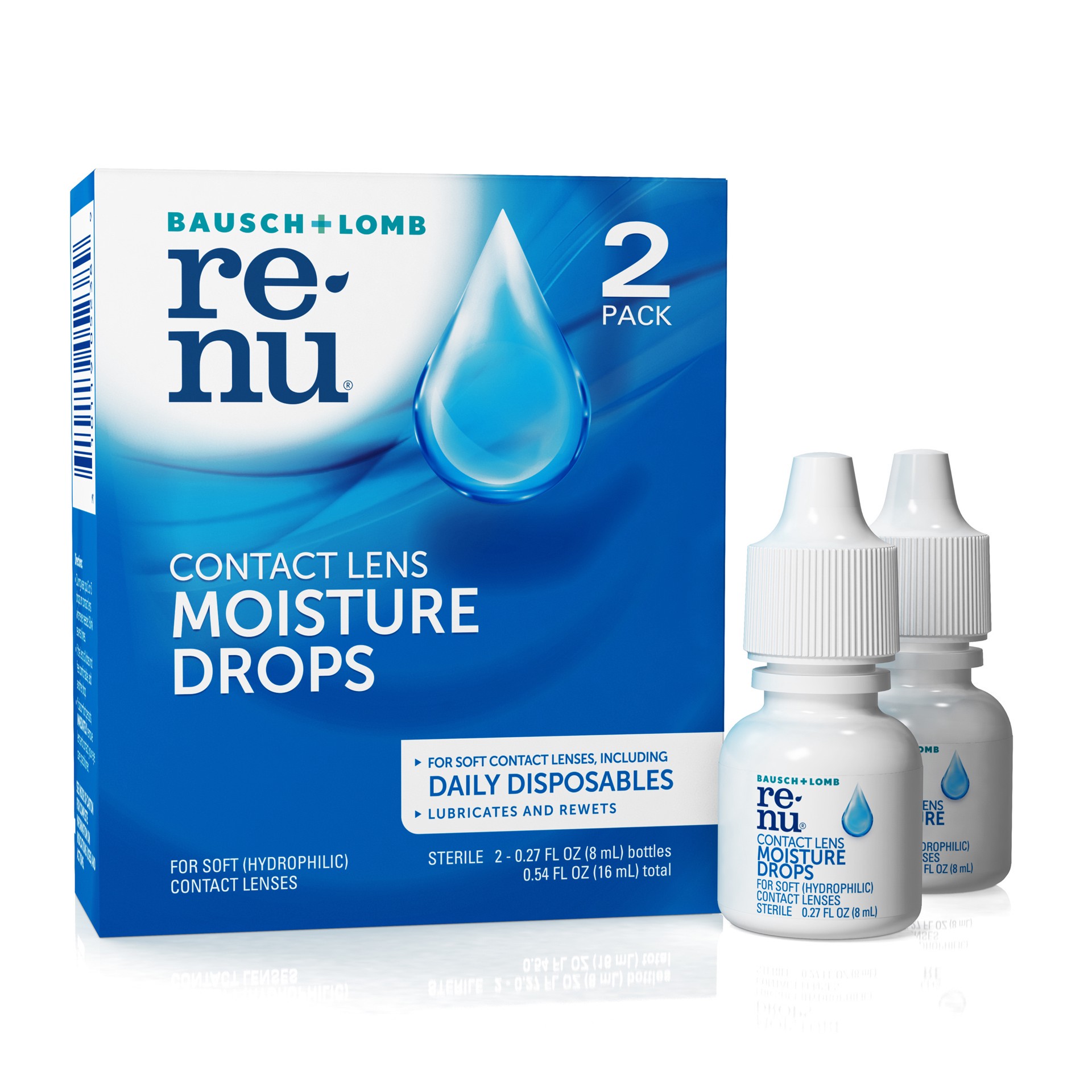 slide 1 of 13, renu Lubricating & Rewetting Drops 2 ea, 2 ct