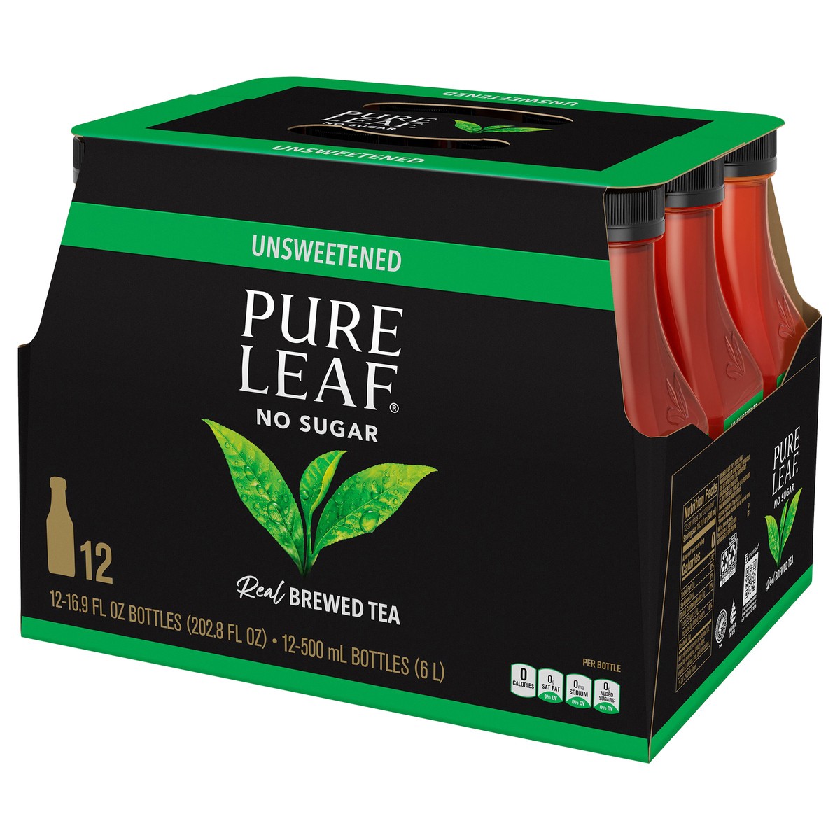 slide 2 of 4, Pure Leaf Unsweetened Tea 16.9 oz Bottles, 202.8 oz