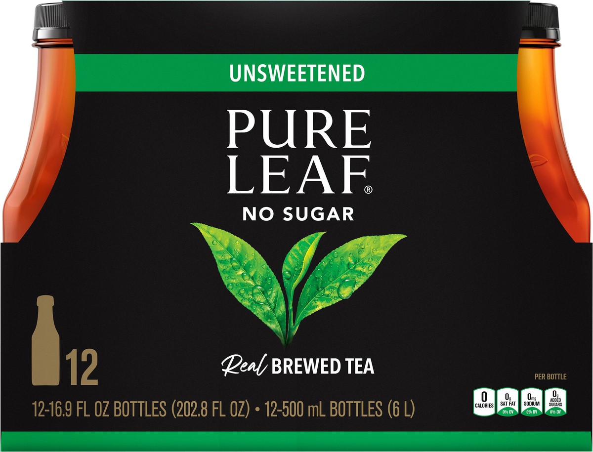slide 3 of 4, Pure Leaf Unsweetened Tea 16.9 oz Bottles, 202.8 oz