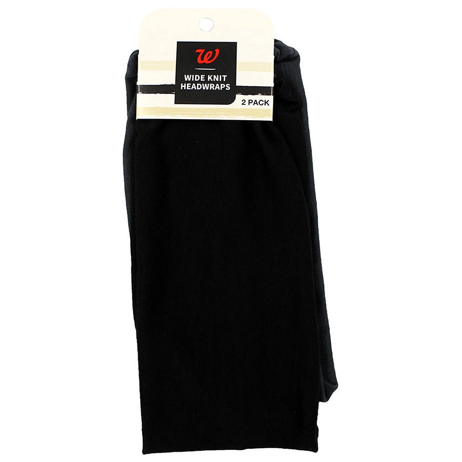 slide 1 of 2, Walgreens Black/Grey Wide Headwraps, 2 ct