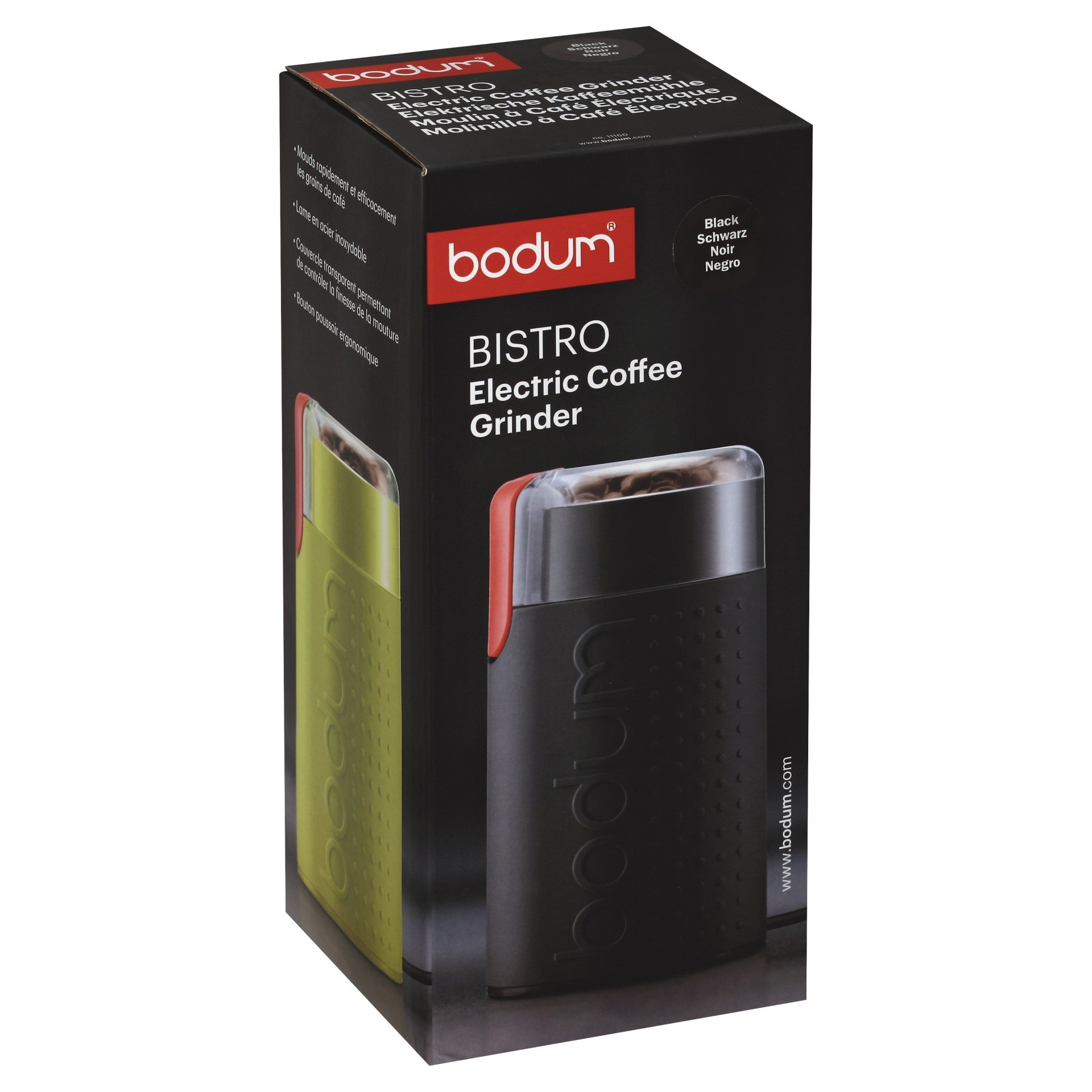 slide 1 of 6, Bodum Grinder Bistro Coffee Blade Black, 1 ct