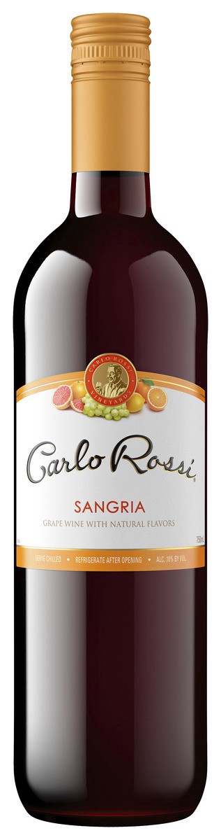 slide 1 of 6, Carlo Rossi Sangria Red Wine 750ml, 750 ml