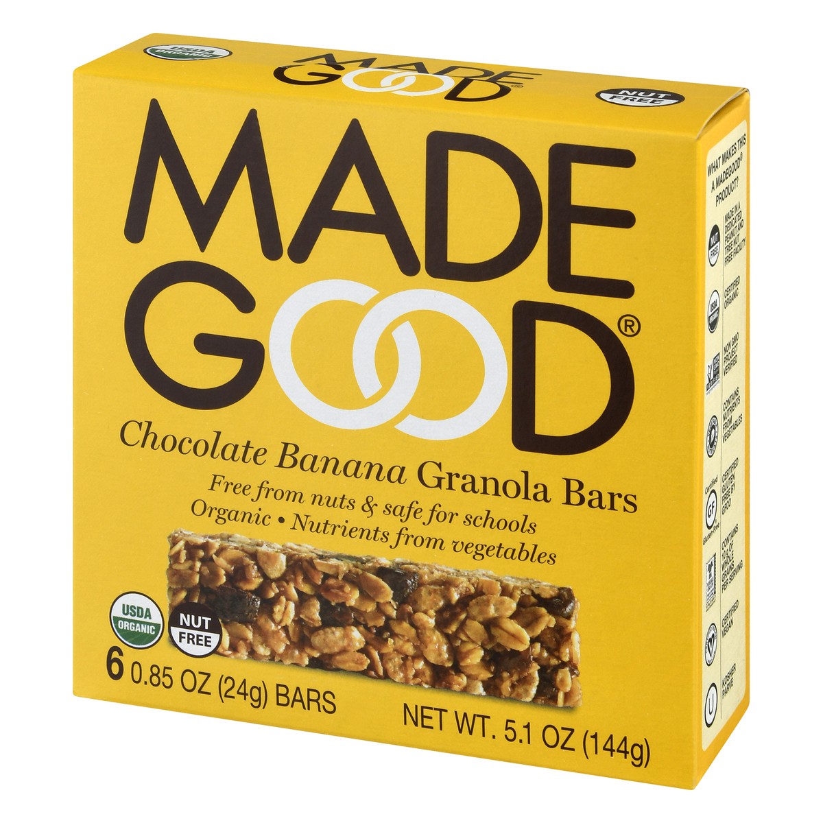 slide 3 of 9, MadeGood Chocolate Banana Granola Bars 6pk, 6 ct
