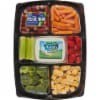 slide 1 of 2, Kroger Turkey Sausage Bites Cheese And Veggie Tray With Dip, 38 oz