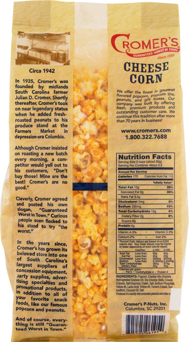 slide 5 of 13, Cromer's Cheese Corn 3.5 oz, 3.5 oz