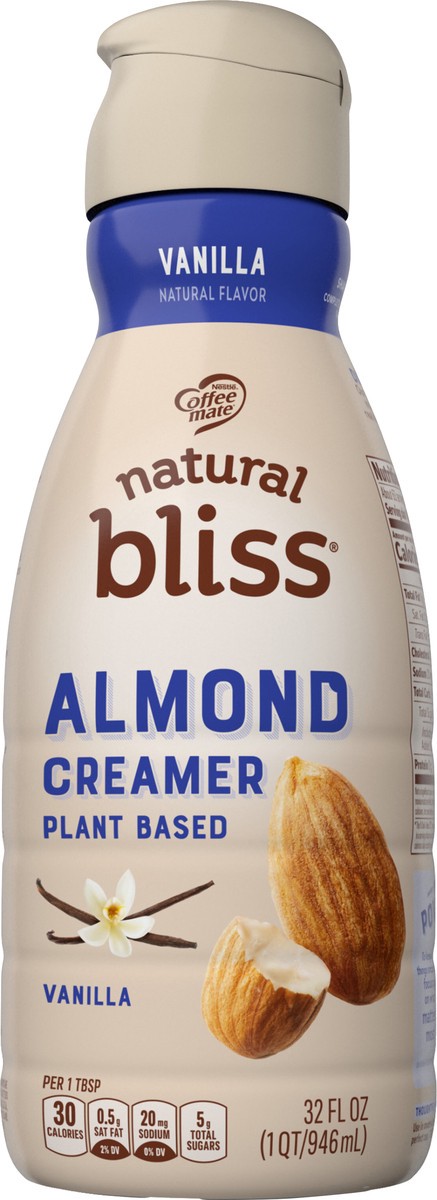 slide 4 of 7, Coffee-Mate NATURAL BLISS Coffee mate Vanilla Almond Milk Liquid Coffee Creamer 32 fl oz., 32 fl oz