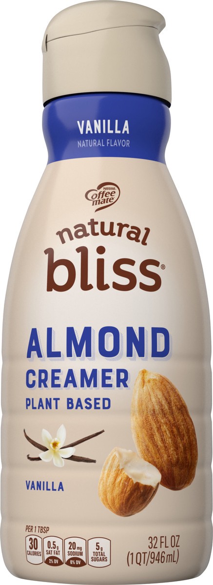 slide 7 of 7, Coffee-Mate NATURAL BLISS Coffee mate Vanilla Almond Milk Liquid Coffee Creamer 32 fl oz., 32 fl oz