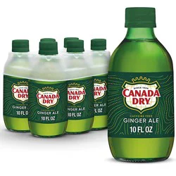 Canada Dry Ginger Ale Soda Glass Bottle - 6-10 Fl. Oz.