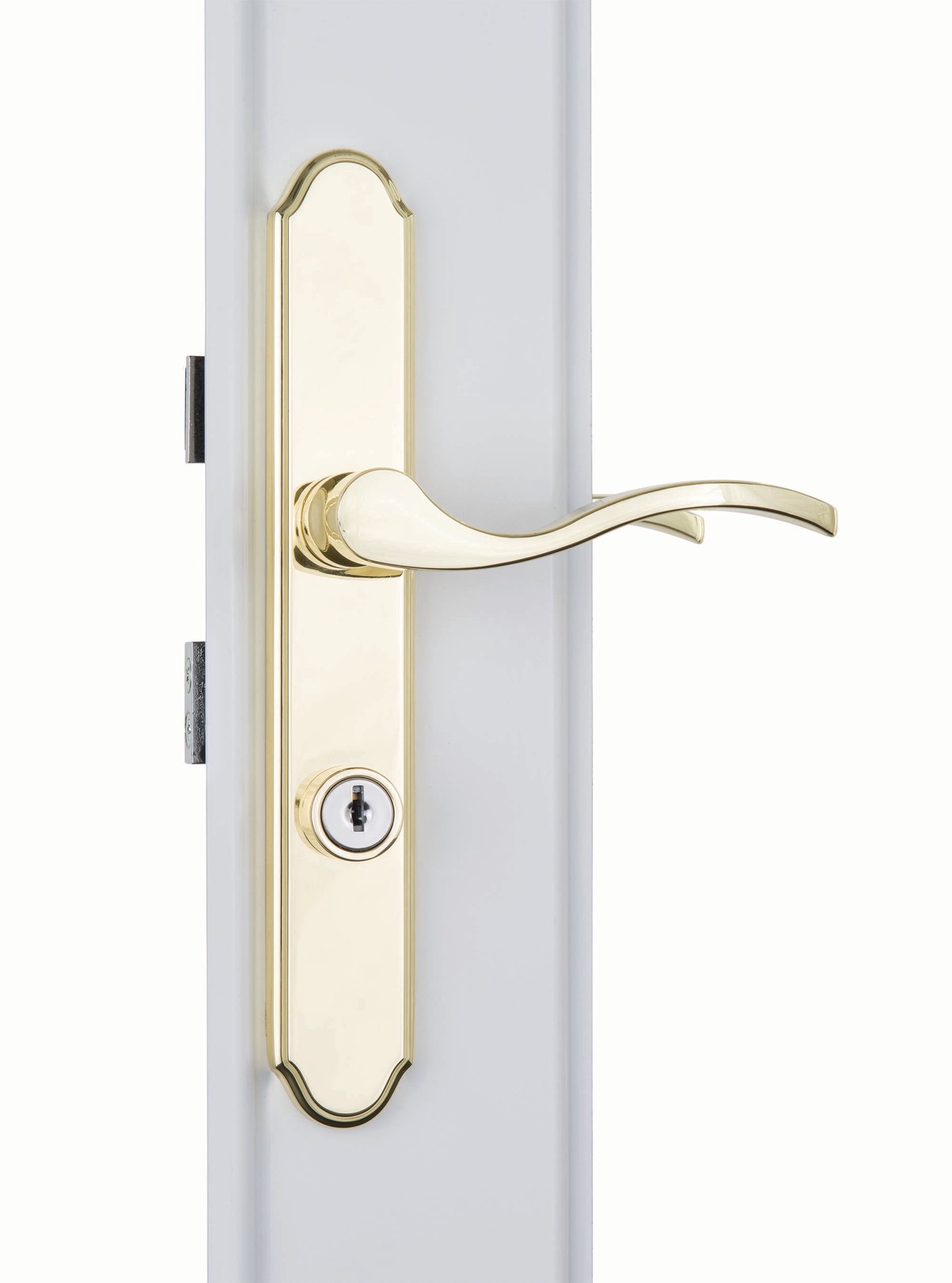 slide 3 of 6, WRIGHT PRODUCTS Storm Door Polished Brass Lockable Storm door Replacement Handleset, 1 ct