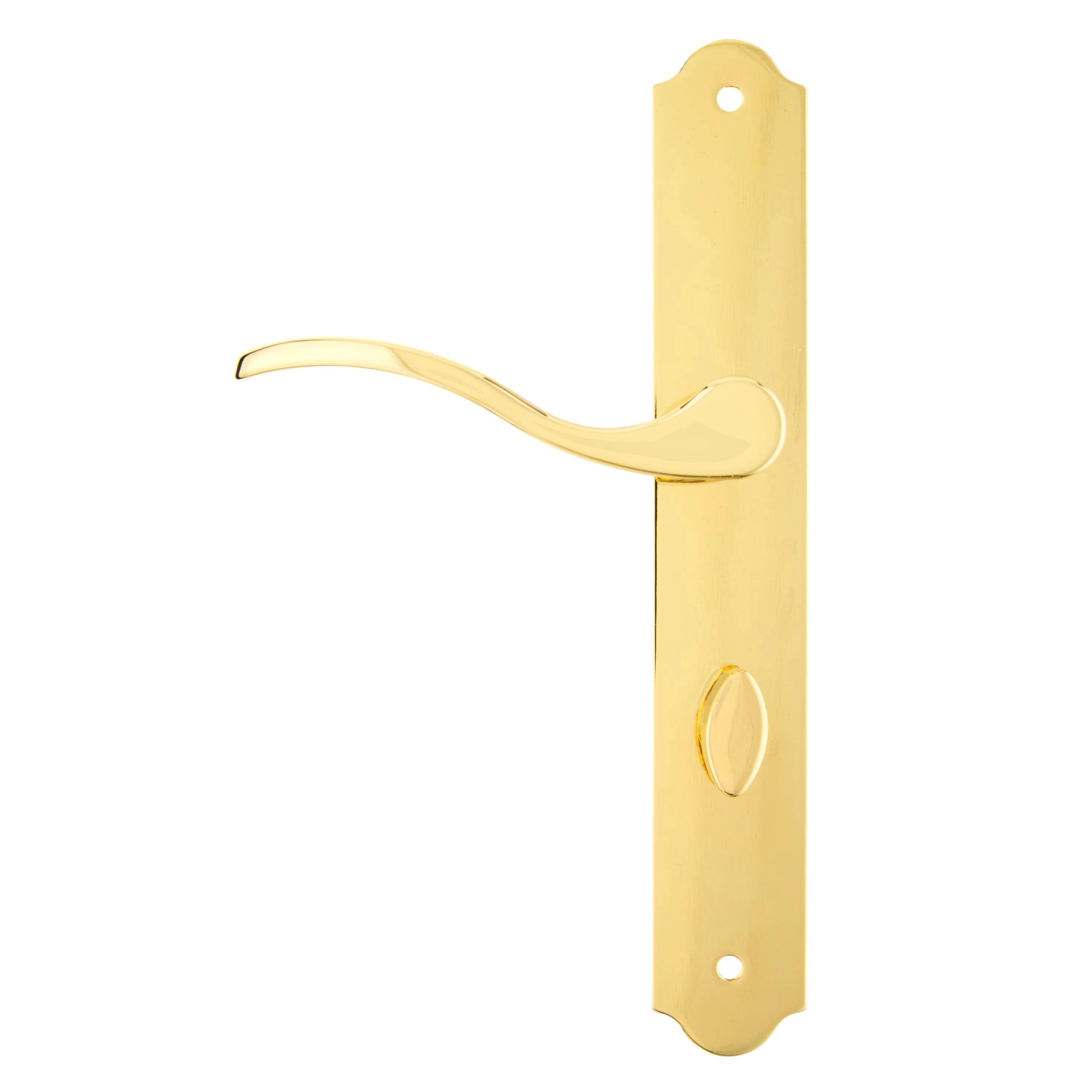 slide 4 of 6, WRIGHT PRODUCTS Storm Door Polished Brass Lockable Storm door Replacement Handleset, 1 ct