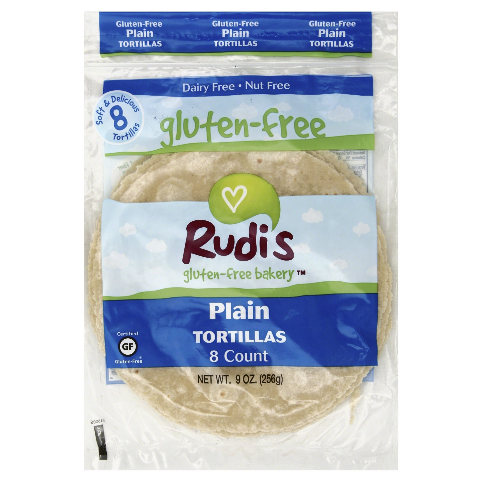 slide 1 of 1, Rudi's Gluten Free Plain Tortilla, 8 ct; 1.13 oz