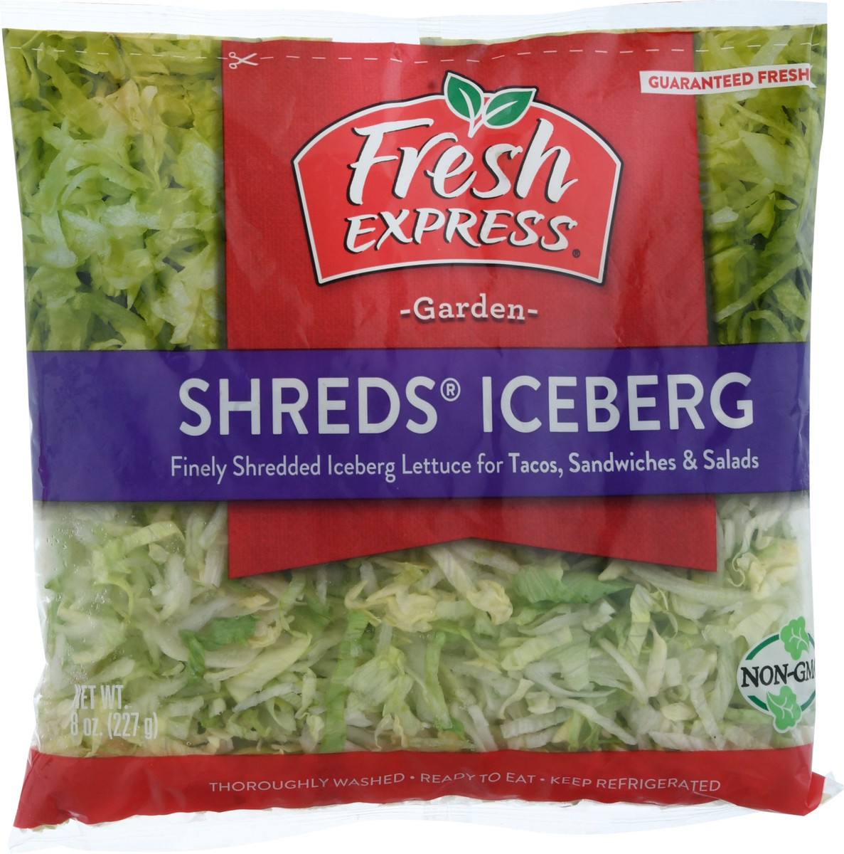 slide 1 of 9, Fresh Express Garden Shreds Iceberg Salad 8 oz, 8 oz