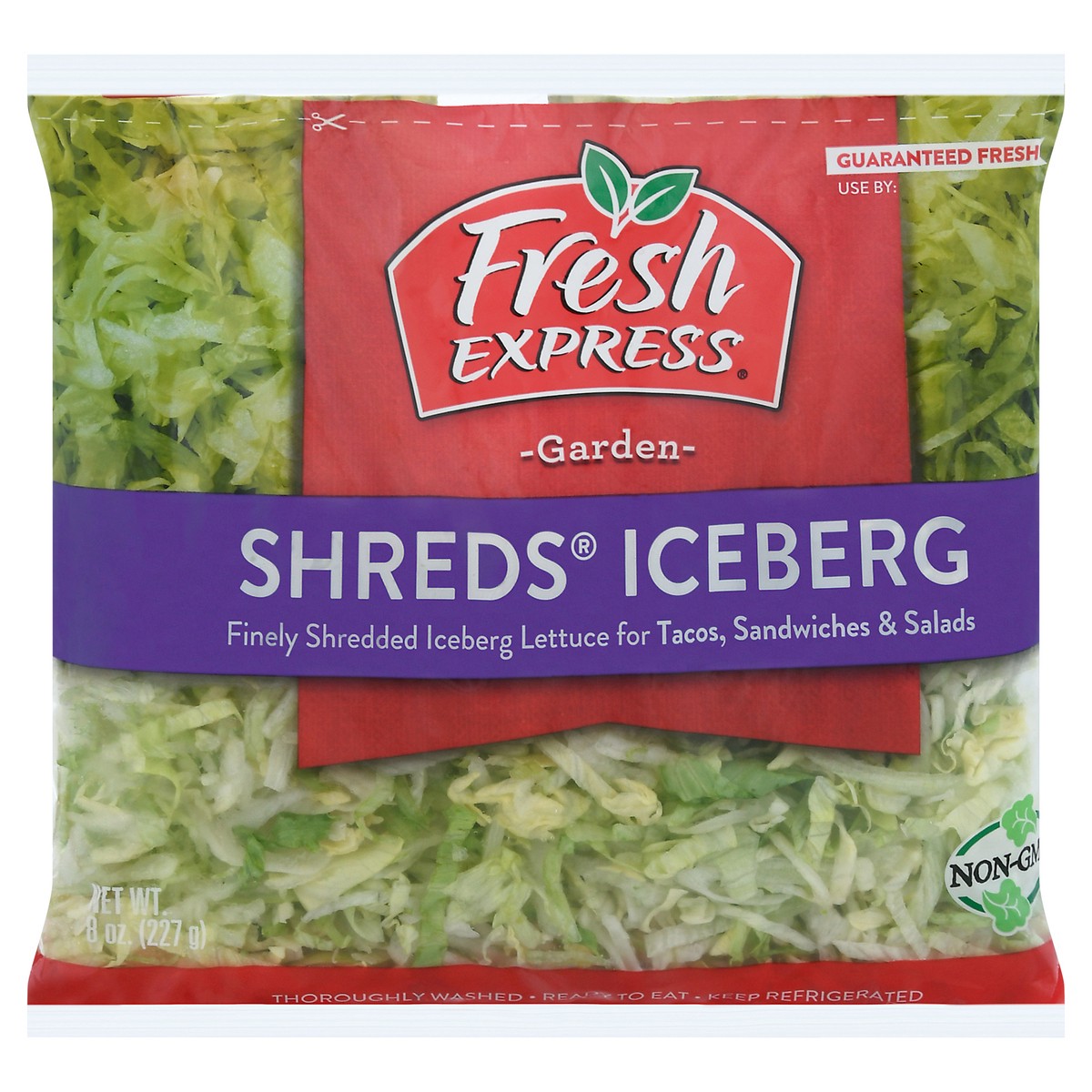 slide 1 of 9, Fresh Express Garden Shreds Iceberg Salad 8 oz, 8 oz