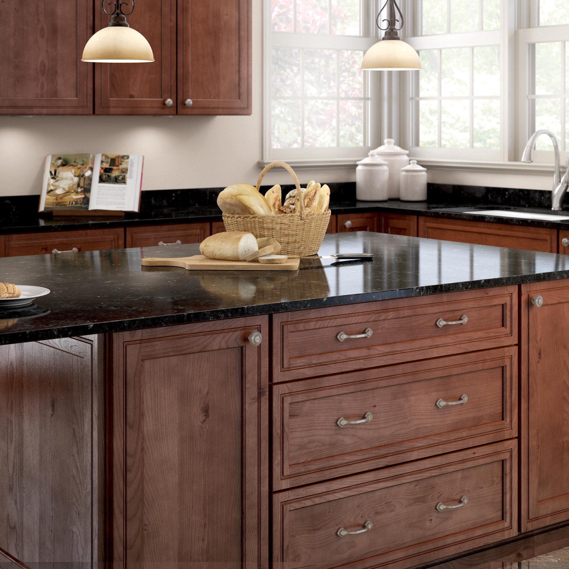 slide 6 of 6, allen + roth Francies 1-3/8-in Satin Nickel Round Traditional Cabinet Knob, 1 ct