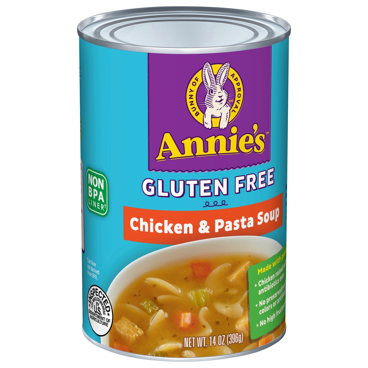 slide 3 of 9, Annie's Annie’s Gluten Free Chicken & Pasta Canned Soup, Ready To Serve, 14 oz., 14 oz
