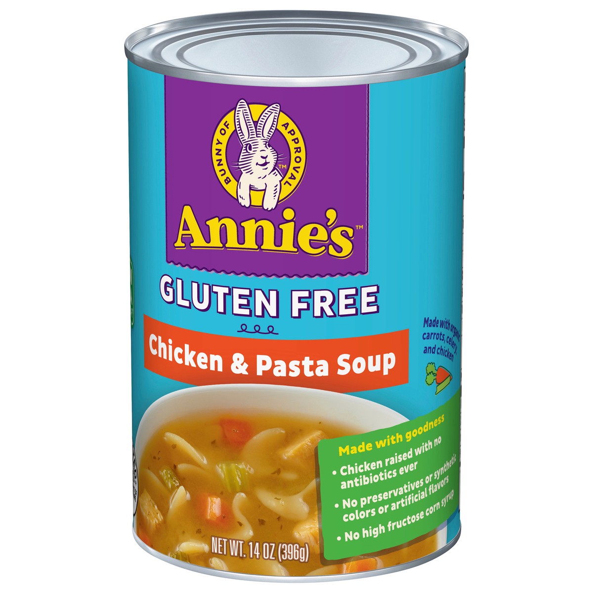slide 4 of 9, Annie's Annie’s Gluten Free Chicken & Pasta Canned Soup, Ready To Serve, 14 oz., 14 oz