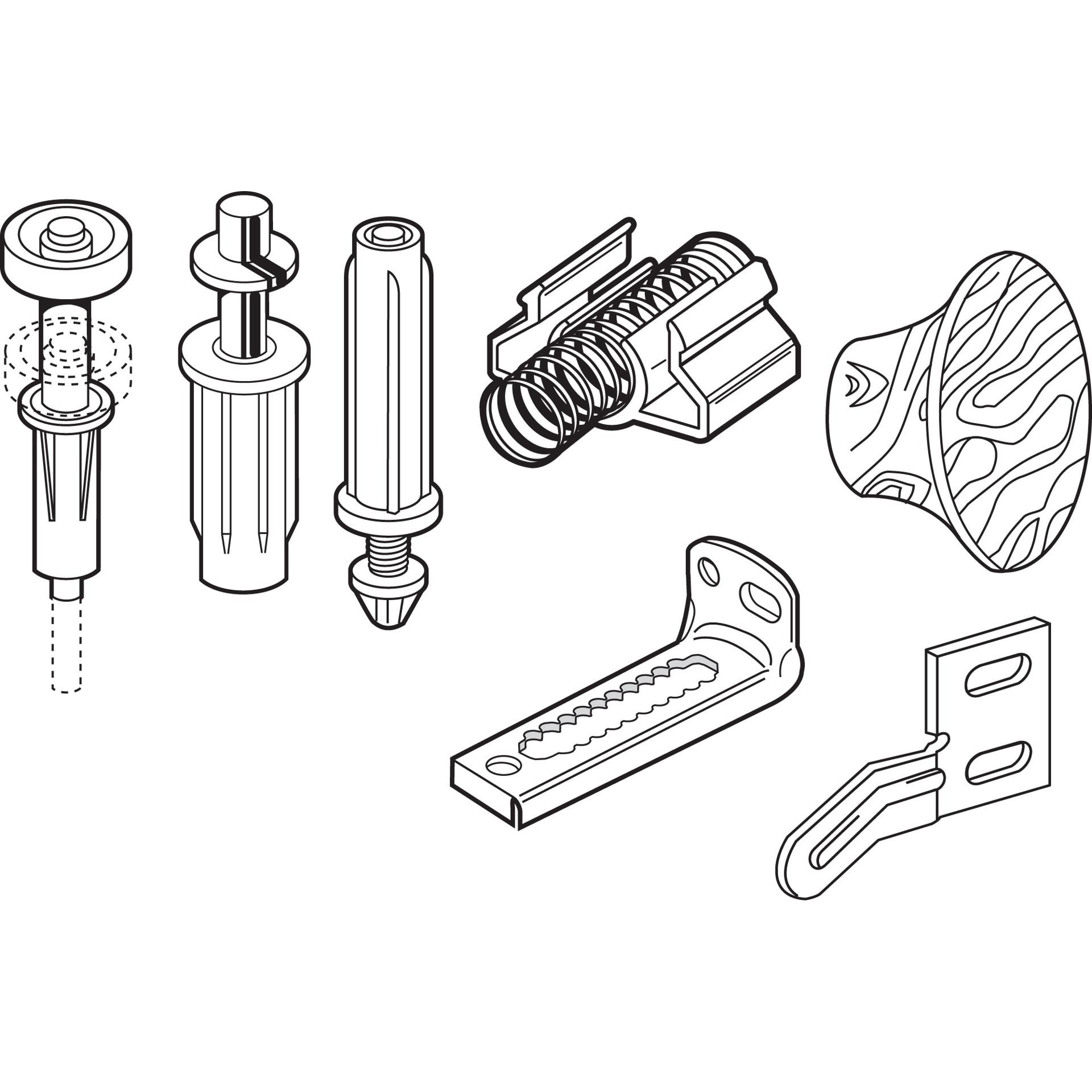 slide 6 of 6, Prime-Line Bifold Closet Door Hardware Kit, 1 ct
