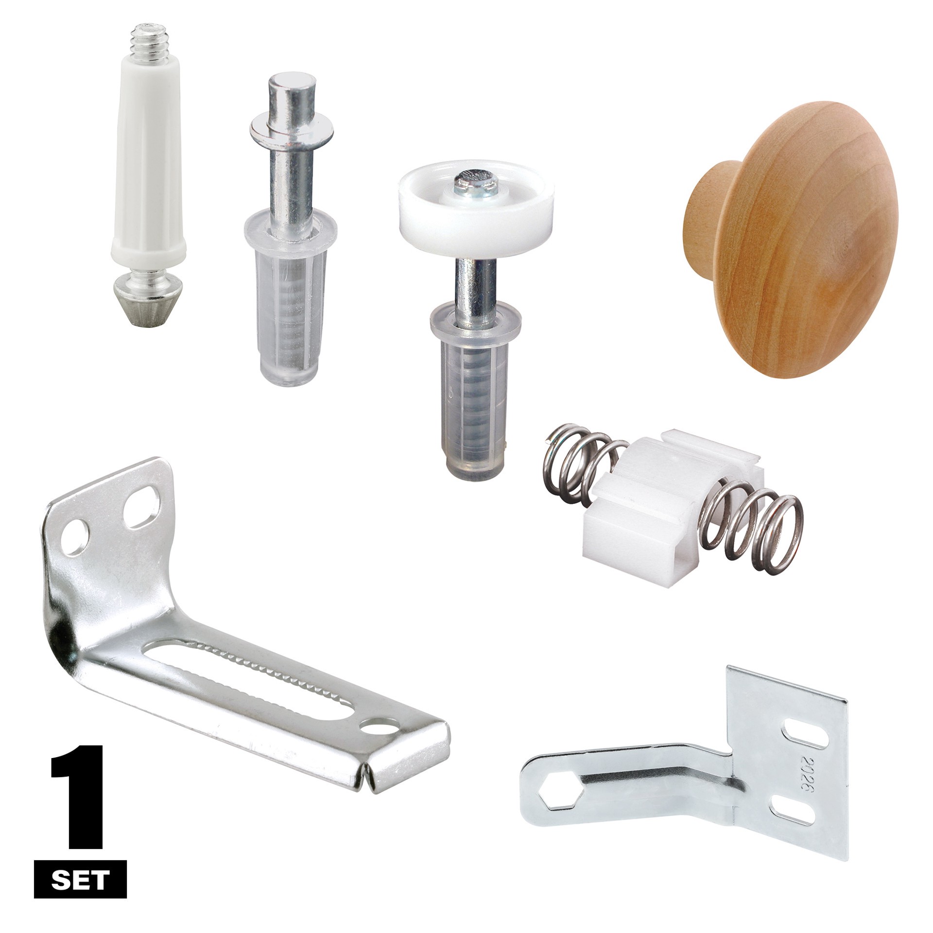 slide 3 of 6, Prime-Line Bifold Closet Door Hardware Kit, 1 ct