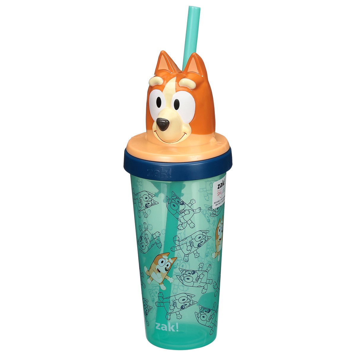 slide 3 of 4, Zak! Designs Everyday Smiles 18 oz Leak-Proof Bluey Bingo PP Super Sipper Tumbler 1 Each, 1 ct