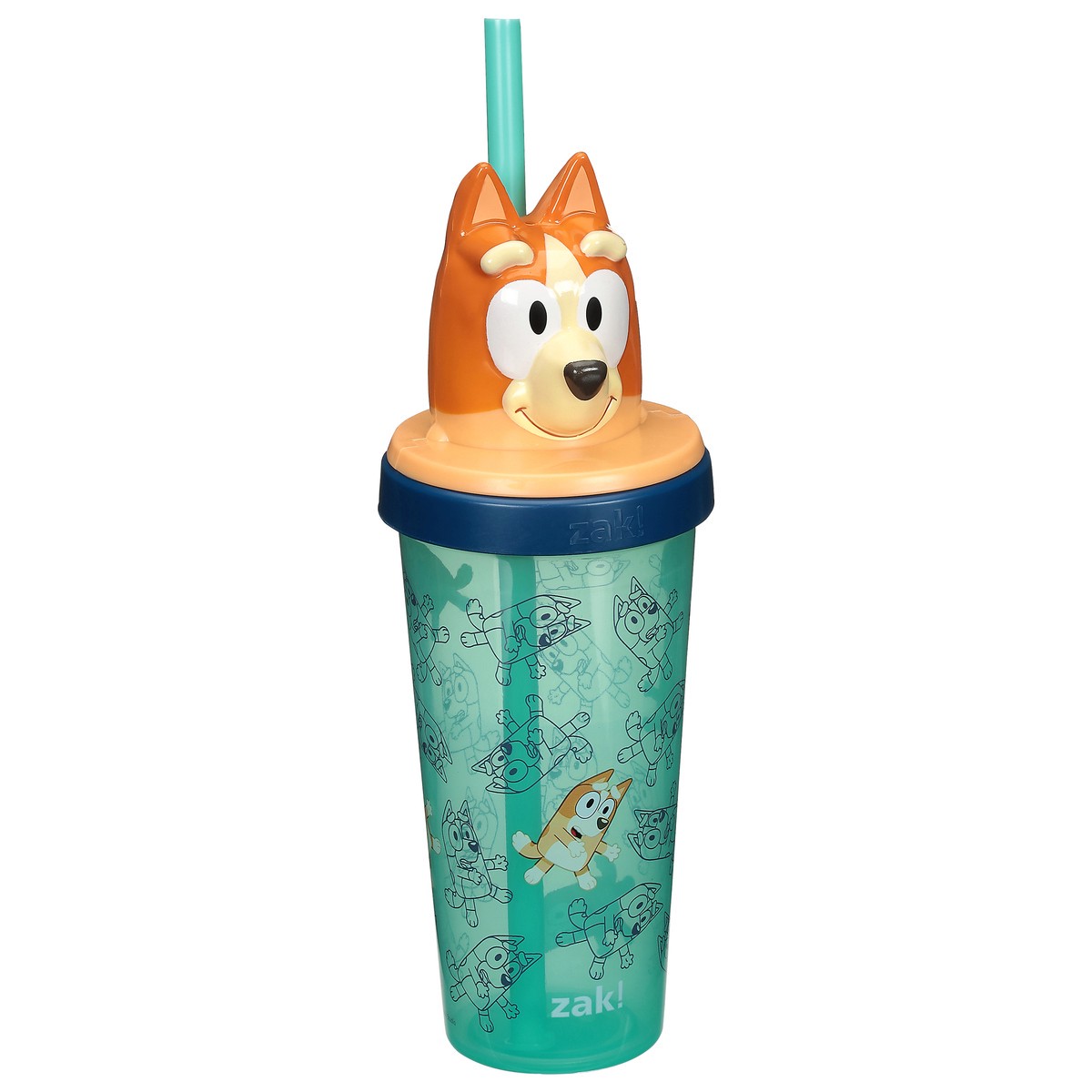 slide 2 of 4, Zak! Designs Everyday Smiles 18 oz Leak-Proof Bluey Bingo PP Super Sipper Tumbler 1 Each, 1 ct