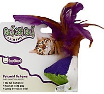 slide 1 of 1, OurPets Go Cat Go Cat Toy Pyramid with Feathers Pack, 1 ct