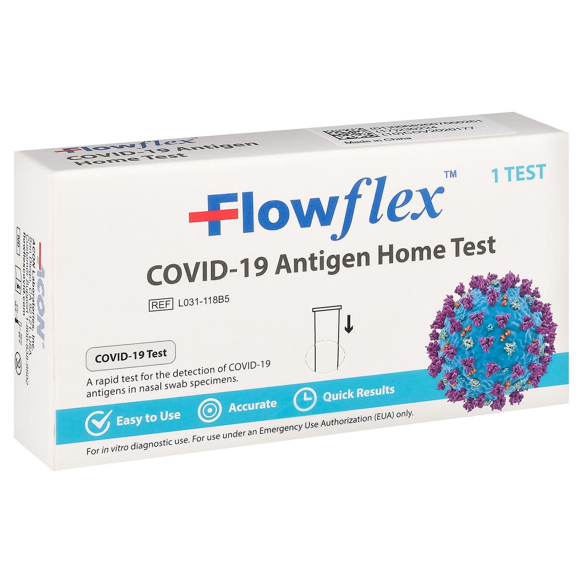 slide 7 of 9, Flowflex Covid-19 Antigen Home Test 1 ea, 1 ct