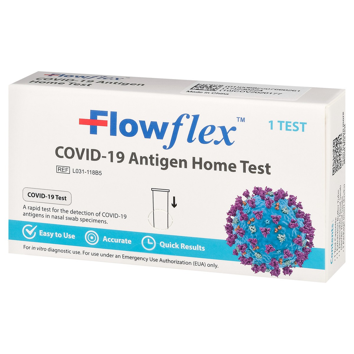 slide 9 of 9, Flowflex Covid-19 Antigen Home Test 1 ea, 1 ct