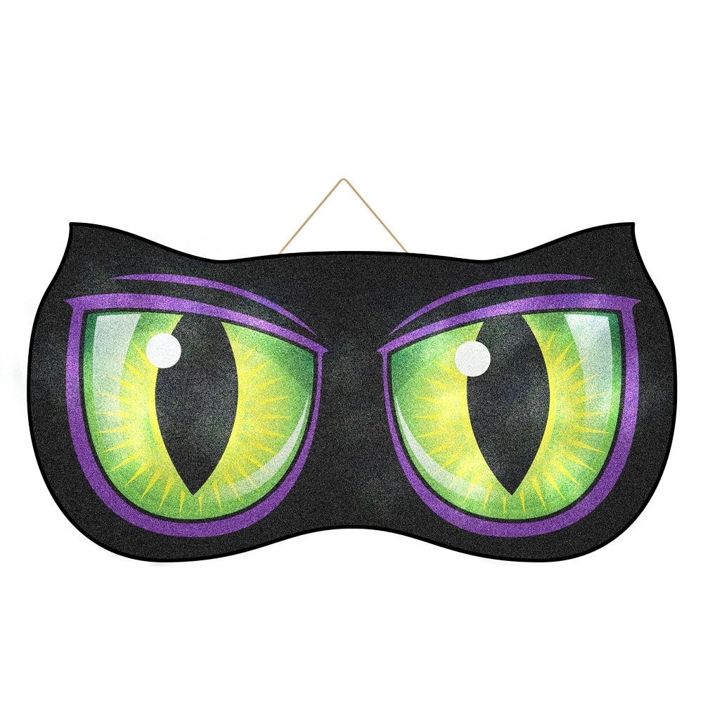 slide 1 of 1, Holiday Home Animated Cat Eye - Green/Black, 1 ct