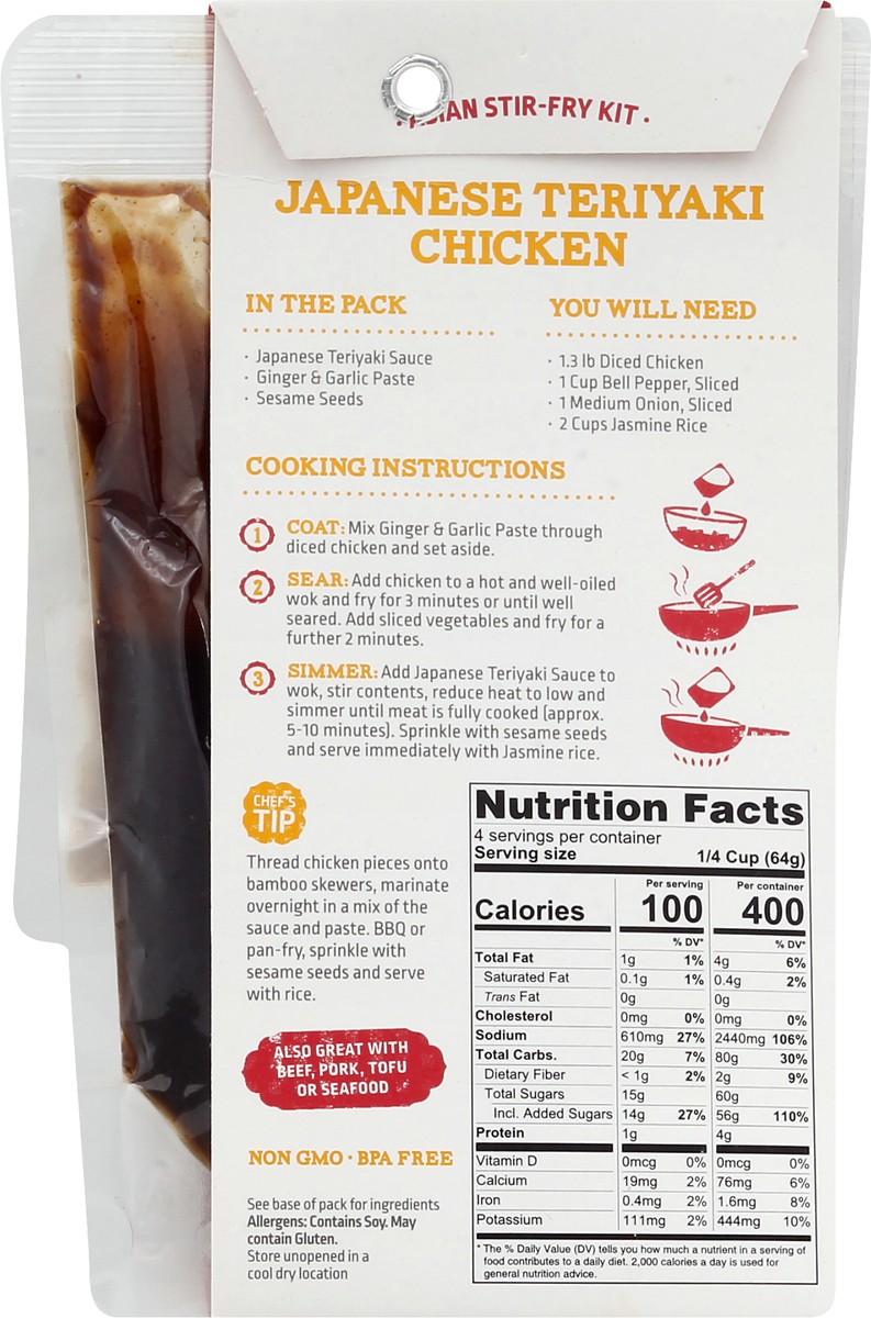 slide 8 of 8, Street Kitchen Japanese Teriyaki Chicken Asian Stir-Fry Kit 9.0 oz, 9 oz